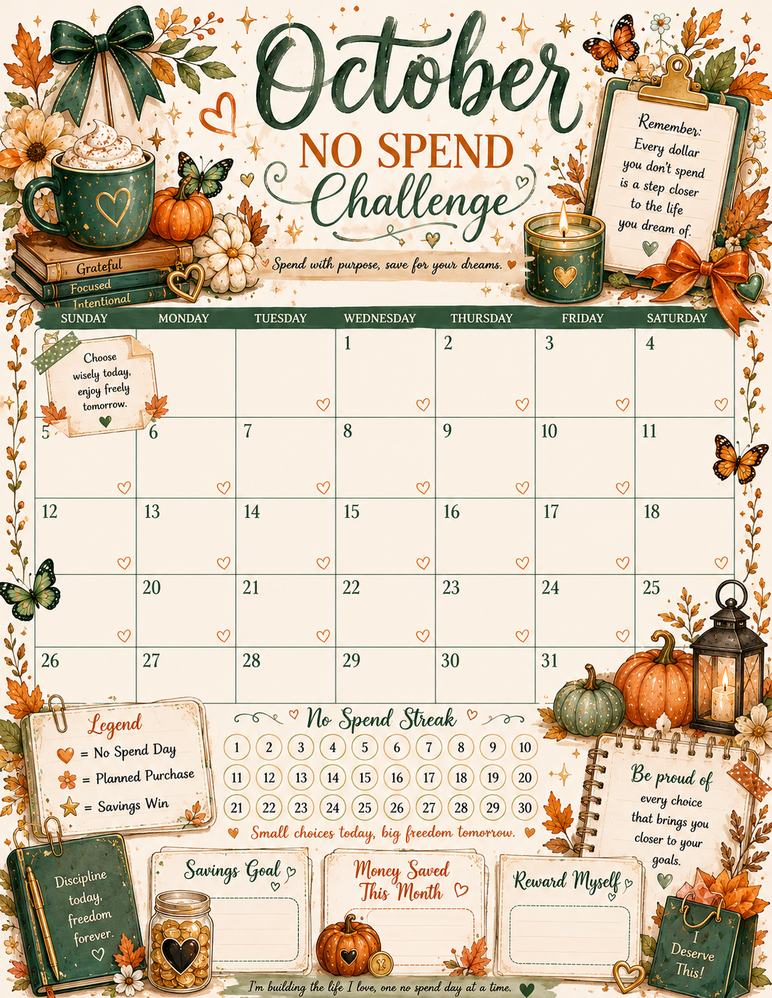 💰 NO-SPEND SAVINGS CHALLENGE BUNDLE