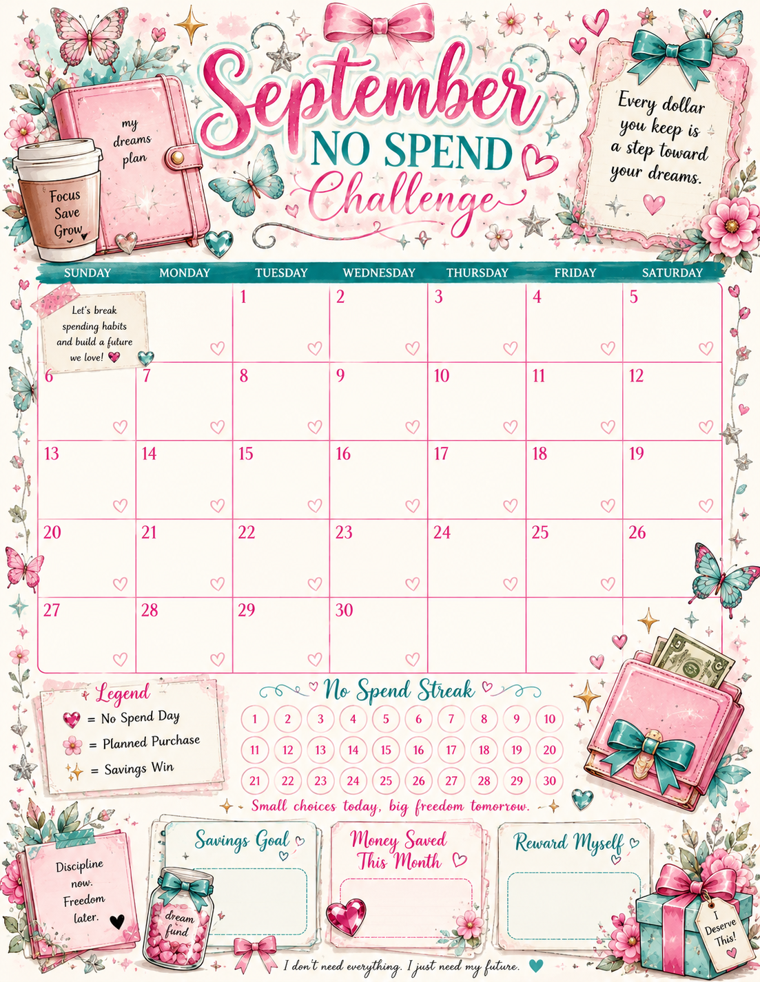 💰 NO-SPEND SAVINGS CHALLENGE BUNDLE