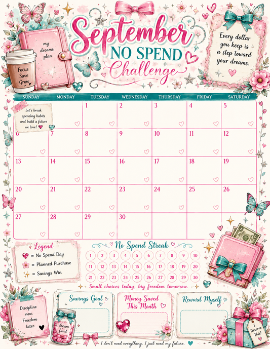 💰 NO-SPEND SAVINGS CHALLENGE BUNDLE